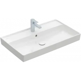 Villeroy & Boch Collaro Pаковина для установки на тумбу, 800 x 465 x 160 mm, Альпийский белый CeramicPlus, с переливом, шлифованный 4A338GR1