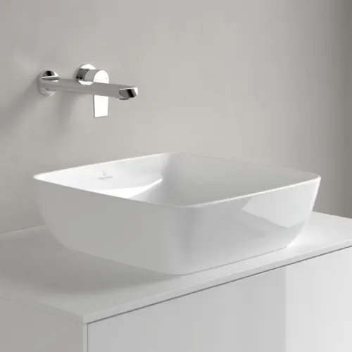 Villeroy & Boch Artis Раковина для установки на столешницу, 410 x 410 x 130 mm, Альпийский белый CeramicPlus, без перелива 417841R1