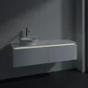 Villeroy & Boch Legato Тумба под раковину, с подсветкой, 2 выдвижных ящика, 1400 x 380 x 500 mm, Glossy White / Glossy White B587L0DH