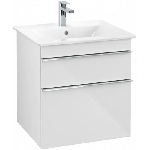 Villeroy & Boch Venticello Тумба под раковину, 2 выдвижных ящика, 553 x 590 x 502 mm, Glossy White / Glossy White A92301DH