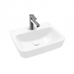 Villeroy & Boch O.novo Раковина компактная, 450 x 370 x 160 mm, Альпийский белый, без перелива, задняя сторона и нижняя сторона шлифованные 43444L01