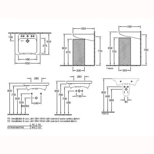 Раковина Villeroy & Boch Omnia Architectura 517865R1 65х55 см альпийский белый, CeramicPlus 517865R1
