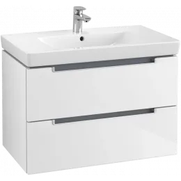 Villeroy & Boch Subway 2.0 Тумба под раковину, 2 выдвижных ящика, 787 x 520 x 449 mm, Glossy White A69600DH