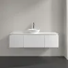 Villeroy & Boch Legato Тумба под раковину, 3 выдвижных ящика, 1400 x 380 x 500 mm, Glossy White / Glossy White B58500DH