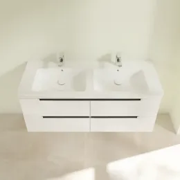 Villeroy & Boch Subway 2.0 Тумба под раковину, 4 выдвижных ящика, 1287 x 520 x 449 mm, Glossy White A69910DH