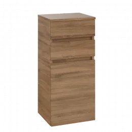 Villeroy & Boch Legato Шкаф Боковой, 1 дверь, 2 выдвижных ящика, 400 x 870 x 350 mm, Oak Kansas / Oak Kansas B72800RH