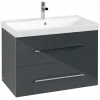 Villeroy & Boch Avento Тумба под раковину, 2 выдвижных ящика, 780 x 514 x 484 mm, Стекло серое A89100B1