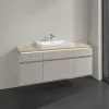 Villeroy & Boch Legato Тумба под раковину, с подсветкой, 5 выдвижных ящиков, 1400 x 550 x 500 mm, Soft Grey / Soft Grey B685L0VK
