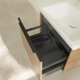 Villeroy & Boch Subway 3.0 Тумба под раковину, с подсветкой, 1 выдвижной ящик, 572 x 429 x 478 mm, Oak Kansas C577L1RH