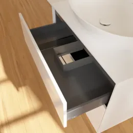 Villeroy & Boch Finion Тумба под раковину, с подсветкой, 2 выдвижных ящика, 800 x 603 x 501 mm, Glossy White Lacquer G87100GF