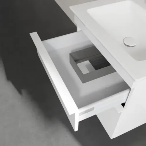 Villeroy & Boch Venticello Тумба под раковину, 2 выдвижных ящика, 553 x 590 x 502 mm, Glossy White / Glossy White A92302DH