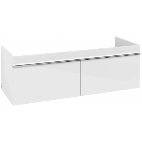 Villeroy & Boch Venticello Тумба под раковину, 2 выдвижных ящика, 1253 x 420 x 502 mm, Glossy White / Glossy White A93901DH
