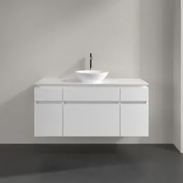 Villeroy & Boch Legato Тумба под раковину, 5 выдвижных ящиков, 1200 x 550 x 500 mm, Glossy White / Glossy White B57800DH