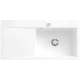 Villeroy & Boch Subway Style 60 Flat Мойка, включая Комплект слива с эксцентриком, выкл Керамика, 980 x 490 mm, Альпийский белый CeramicPlus 33612FR1
