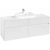 Villeroy & Boch Collaro Тумба под раковину, 4 выдвижных ящика, 1400 x 548 x 500 mm, Glossy White / Glossy White C07300DH