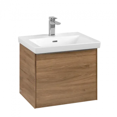 Villeroy & Boch Subway 3.0 Тумба под раковину, с подсветкой, 1 выдвижной ящик, 523 x 429 x 448 mm, Oak Kansas C579L0RH