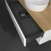 Villeroy & Boch Antao Тумба под раковину, с подсветкой, 2 выдвижных ящика, 1000 x 360 x 500 mm, лицевая поверхность без текстурированной отделки, Glossy White Lacquer / Honey Oak L20051GF