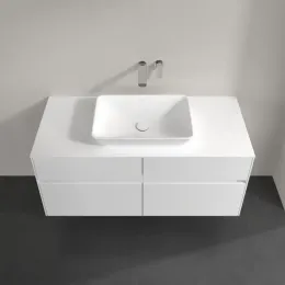 Villeroy & Boch Collaro Тумба под раковину, с подсветкой, 4 выдвижных ящика, 1200 x 548 x 500 mm, Glossy White / Glossy White C112B0DH