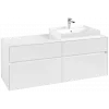 Villeroy & Boch Collaro Тумба под раковину, 4 выдвижных ящика, 1400 x 548 x 500 mm, Glossy White / Glossy White C08600DH