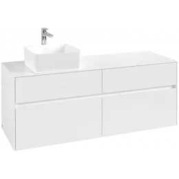 Villeroy & Boch Collaro Тумба под раковину, 4 выдвижных ящика, 1400 x 548 x 500 mm, Glossy White / Glossy White C04600DH