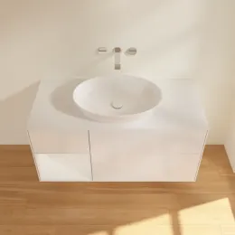 Villeroy & Boch Finion Тумба под раковину, с подсветкой, 3 выдвижных ящика, 1200 x 603 x 501 mm, Glossy White Lacquer / Glossy White Lacquer GA61GFGF