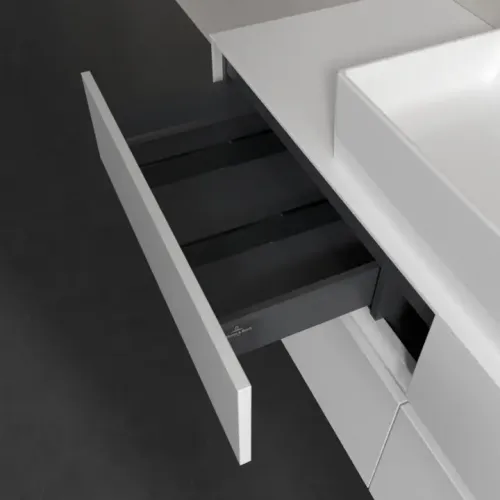 Villeroy & Boch Collaro Тумба под раковину, 4 выдвижных ящика, 1400 x 548 x 500 mm, Glossy White / Glossy White C13100DH