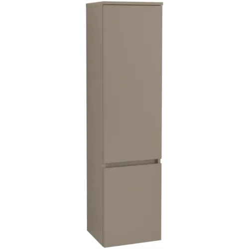 Villeroy & Boch Legato Шкаф-пенал, 2 двери, 400 x 1550 x 350 mm, Truffle Grey / Truffle Grey B73000VG