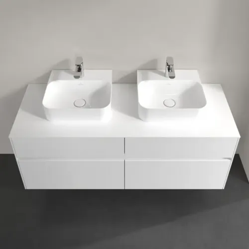 Villeroy & Boch Collaro Тумба под раковину, 4 выдвижных ящика, 1400 x 548 x 500 mm, Glossy White / Glossy White C10300DH