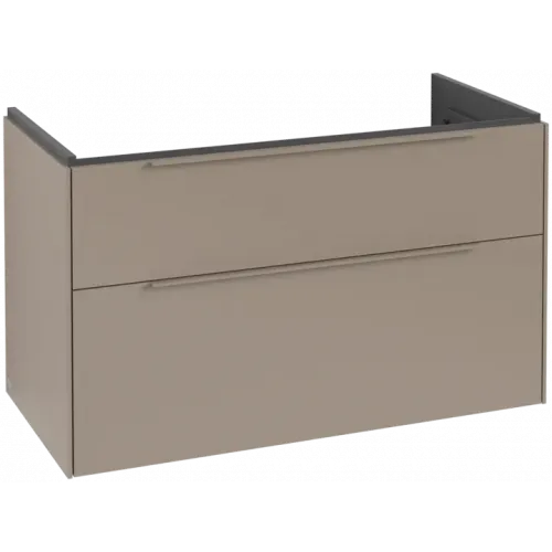 Villeroy & Boch Subway 3.0 Тумба под раковину, с подсветкой, 2 выдвижных ящика, 973 x 576 x 478 mm, Taupe C570L2VM