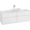 Villeroy & Boch Finion Тумба под раковину, с подсветкой, 4 выдвижных ящика, 1600 x 603 x 501 mm, Glossy White Lacquer G85100GF