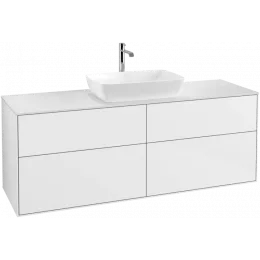 Villeroy & Boch Finion Тумба под раковину, с подсветкой, 4 выдвижных ящика, 1600 x 603 x 501 mm, Glossy White Lacquer G85100GF