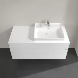 Villeroy & Boch Collaro Тумба под раковину, с подсветкой, 4 выдвижных ящика, 1200 x 548 x 500 mm, Glossy White / Glossy White C083B0DH