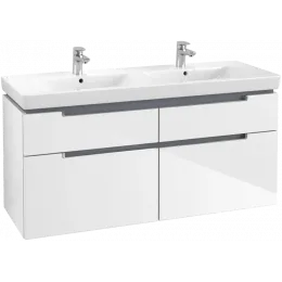 Villeroy & Boch Subway 2.0 Тумба под раковину, 4 выдвижных ящика, 1287 x 590 x 449 mm, Glossy White A91710DH