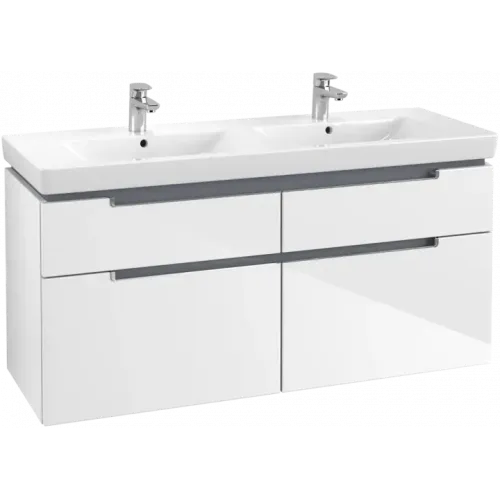 Villeroy & Boch Subway 2.0 Тумба под раковину, 4 выдвижных ящика, 1287 x 590 x 449 mm, Glossy White A91710DH