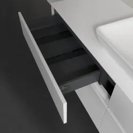 Villeroy & Boch Collaro Тумба под раковину, 4 выдвижных ящика, 1600 x 548 x 500 mm, Glossy White / Glossy White C12000DH