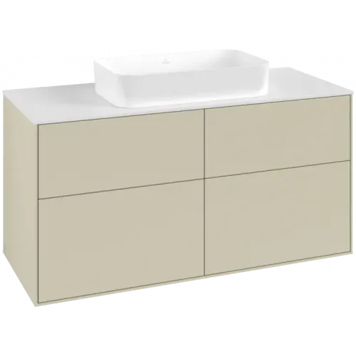 Villeroy & Boch Finion Тумба под раковину, 4 выдвижных ящика, 1200 x 603 x 501 mm, Silk Grey Matt Lacquer F67100HJ