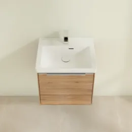 Villeroy & Boch Subway 3.0 Тумба под раковину, с подсветкой, 1 выдвижной ящик, 473 x 429 x 408 mm, Oak Kansas C580L0RH