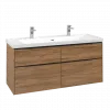 Villeroy & Boch Subway 3.0 Тумба под раковину, 4 выдвижных ящика, 1272 x 576 x 478 mm, Oak Kansas C60201RH