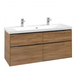 Villeroy & Boch Subway 3.0 Тумба под раковину, 4 выдвижных ящика, 1272 x 576 x 478 mm, Oak Kansas C60201RH