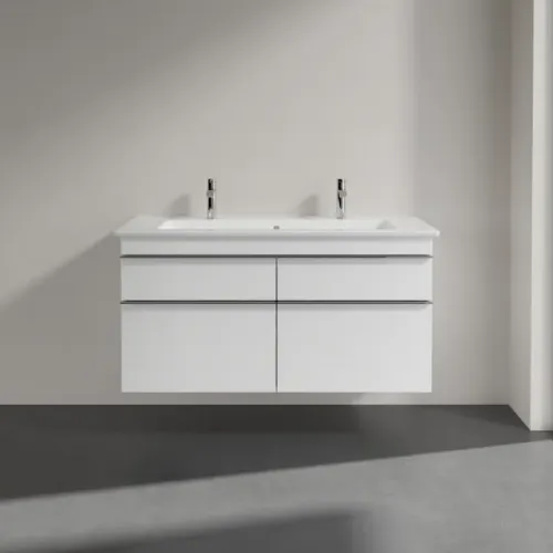 Villeroy & Boch Venticello Тумба под раковину, 4 выдвижных ящика, 1153 x 590 x 502 mm, Glossy White / Glossy White A92901DH