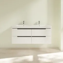 Villeroy & Boch Subway 2.0 Тумба под раковину, 4 выдвижных ящика, 1287 x 520 x 449 mm, Glossy White A69910DH