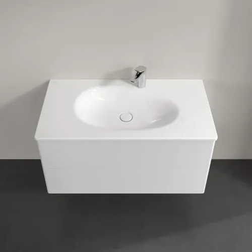Villeroy & Boch Antao Тумба под раковину, 2 выдвижных ящика, 988 x 504 x 496 mm, лицевая поверхность без текстурированной отделки, Glossy White Lacquer K05000GF