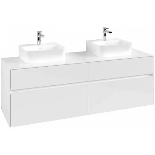 Villeroy & Boch Collaro Тумба под раковину, 4 выдвижных ящика, 1600 x 548 x 500 mm, Glossy White / Glossy White C10700DH