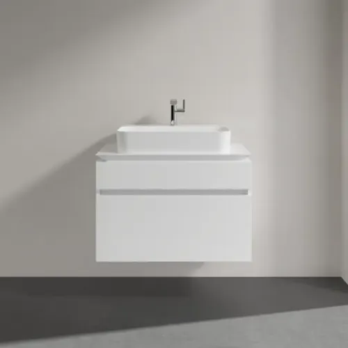 Villeroy & Boch Legato Тумба под раковину, 2 выдвижных ящика, 800 x 550 x 500 mm, Glossy White / Glossy White B75400DH