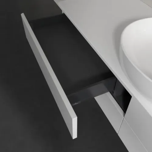 Villeroy & Boch Antao Тумба под раковину, 4 выдвижных ящика, 1600 x 360 x 500 mm, лицевая поверхность без текстурированной отделки, Glossy White Lacquer / Glossy White Lacquer K25010GF