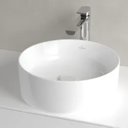 Villeroy & Boch Collaro Раковина для установки на столешницу, 400 x 400 x 145 mm, Альпийский белый, без перелива 4A184001