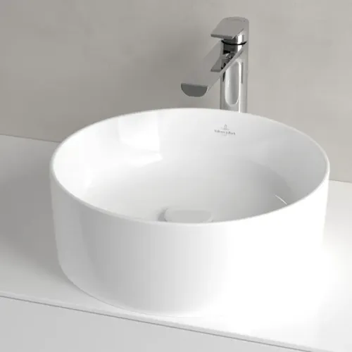 Villeroy & Boch Collaro Раковина для установки на столешницу, 400 x 400 x 145 mm, Альпийский белый, без перелива 4A184001