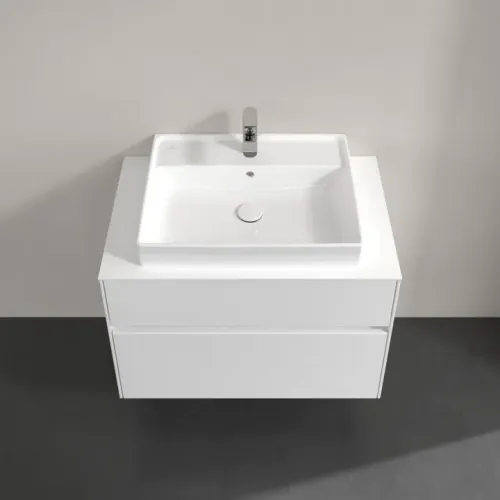 Villeroy & Boch Collaro Тумба под раковину, с подсветкой, 2 выдвижных ящика, 800 x 548 x 500 mm, Glossy White / Glossy White C080B0DH