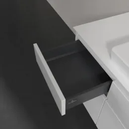 Villeroy & Boch Legato Тумба под раковину, с подсветкой, 5 выдвижных ящиков, 1400 x 550 x 500 mm, Glossy White / Glossy White B699L0DH