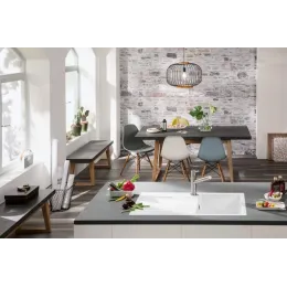 Villeroy & Boch Siluet 50 flat Мойка, включая Комплект слива с ручным управлением, выкл TitanCeram, 880 x 490 mm, Альпийский белый CeramicPlus 33351FR1